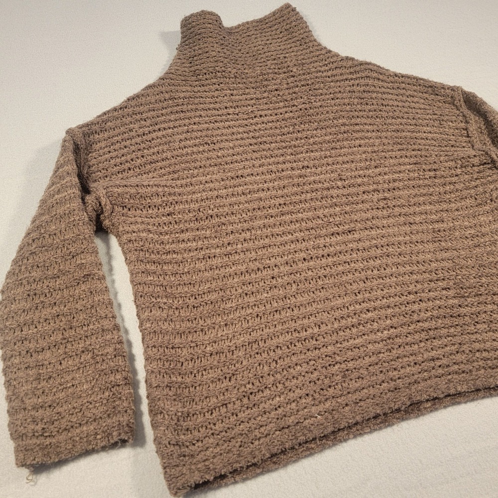 Aerie Womens Sweater Size Small Brown Turtleneck Long Sleeve Knit‎ Warm Comfy
